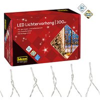 Idena 3,0 x 3,0 m LED Lichtervorhang transparent 3,0 m von Idena