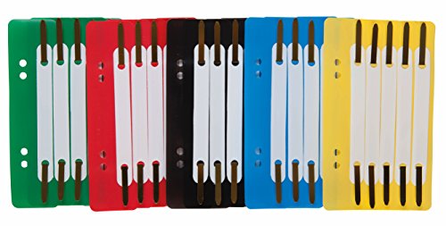 Idena 300391 - Heftstreifen aus Kunststoff, 5-fach farbig sortiert, 25 Stück Idena 300391 - Heftstreifen aus Kunststoff, 5-fach farbig sortiert, 25 Stück von Idena