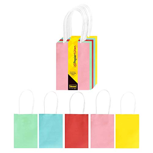 Idena 30236 - Papiertüten, 10 Stück, 5 Farben sortiert, Basteltüten, zum Verzieren und Verschenken, Geschenktaschen Idena 30236 - Papiertüten, 10 Stück, 5 Farben sortiert, Basteltüten, zum Verzieren und Verschenken, Geschenktaschen von Idena
