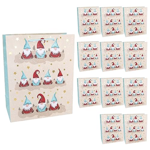 Idena 30339-12 - Geschenktüten Wichtel, 12 Stück, 26 x 32 x 12 cm, Papiertüten, Geschenktaschen, Weihnachtstüten Idena 30339-12 - Geschenktüten Wichtel, 12 Stück, 26 x 32 x 12 cm, Papiertüten, Geschenktaschen, Weihnachtstüten von Idena