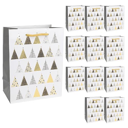 Idena 30341-12 - Geschenktüten Edeltannen, 12 Stück, 18 x 23 x 10 cm, Papiertüten, Geschenktaschen, Weihnachtstüten Idena 30341-12 - Geschenktüten Edeltannen, 12 Stück, 18 x 23 x 10 cm, Papiertüten, Geschenktaschen, Weihnachtstüten von Idena