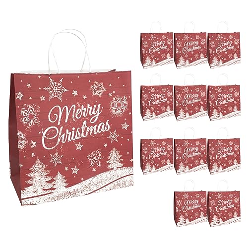 Idena 30362-12 - Geschenktüten Merry Christmas, 12 Stück, 28 x 28 x 15 cm, Papiertüten, Geschenktaschen, Weihnachtstüten Idena 30362-12 - Geschenktüten Merry Christmas, 12 Stück, 28 x 28 x 15 cm, Papiertüten, Geschenktaschen, Weihnachtstüten von Idena
