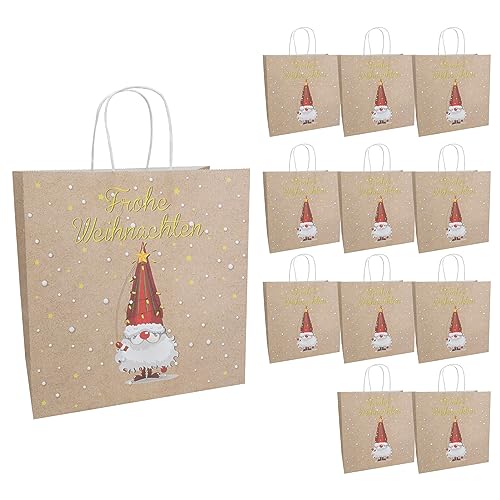 Idena 30362-12 - Geschenktüten Weihnachtswichtel, 12 Stück, 28 x 28 x 15 cm, Papiertüten, Geschenktaschen, Weihnachtstüten Idena 30362-12 - Geschenktüten Weihnachtswichtel, 12 Stück, 28 x 28 x 15 cm, Papiertüten, Geschenktaschen, Weihnachtstüten von Idena