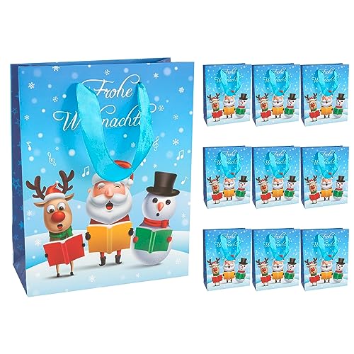 Idena 30369-10 - Geschenktüten Weihnachtliche Sänger, 10 Stück, 18 x 23 x 8 cm, Papiertüten, Geschenktaschen, Weihnachtstüten Idena 30369-10 - Geschenktüten Weihnachtliche Sänger, 10 Stück, 18 x 23 x 8 cm, Papiertüten, Geschenktaschen, Weihnachtstüten von Idena