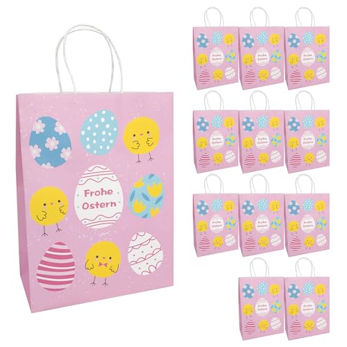 Idena 30394-12 - Geschenktüten, 12 Stück, Geschenktaschen in der Größe 25 x 8 x 34,5 cm, Papiertüten mit bunten Ostereiern und Küken Idena 30394-12 - Geschenktüten, 12 Stück, Geschenktaschen in der Größe 25 x 8 x 34,5 cm, Papiertüten mit bunten Ostereiern und Küken von Idena