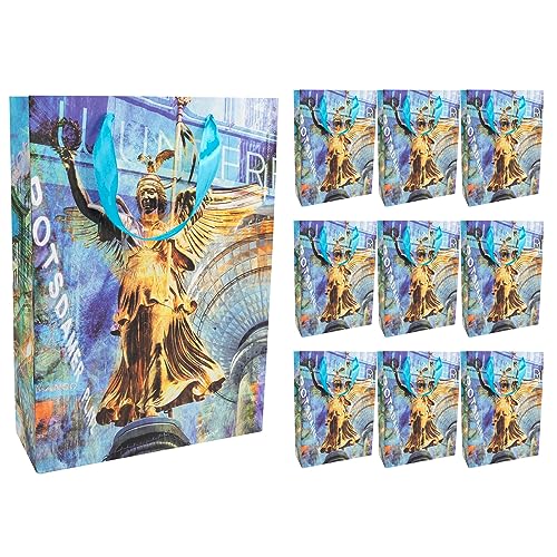 Idena 30406-10 - Geschenktüten Berlin, 10 Stück, 25 x 8,5 x 34,5 cm, Papiertüten, Geschenktaschen Idena 30406-10 - Geschenktüten Berlin, 10 Stück, 25 x 8,5 x 34,5 cm, Papiertüten, Geschenktaschen von Idena