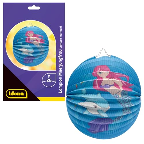 Idena 30414 - Lampion Meerjungfrau mit Delfin, ca. Ø 26 cm, blaue Papierlaterne mit Unterwassermotiv, Kinder Laterne für Sankt Martin und Lichterfest Idena 30414 - Lampion Meerjungfrau mit Delfin, ca. Ø 26 cm, blaue Papierlaterne mit Unterwassermotiv, Kinder Laterne für Sankt Martin und Lichterfest von Idena