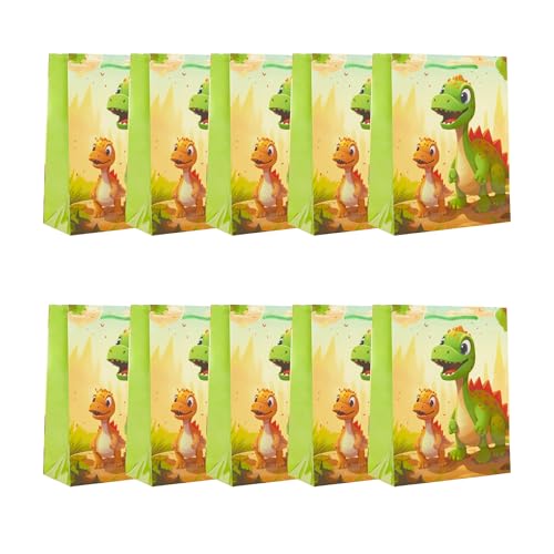 Idena 30479 -10 - Geschenktüten Dino, 10 Stück, Geschenktasche in der Größe 18 x 23 x 8 cm, Papiertüten mit Dino Aufdruck Idena 30479 -10 - Geschenktüten Dino, 10 Stück, Geschenktasche in der Größe 18 x 23 x 8 cm, Papiertüten mit Dino Aufdruck von Idena