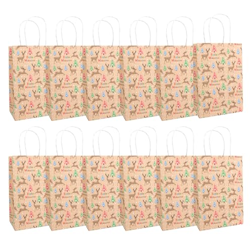 Idena 30502 -12 - Geschenktüten Frohe Weihnachten, 12 Stück, Geschenktaschen in der Größe 18 x 27 x 10 cm, Papiertüten für Weihnachten Idena 30502 -12 - Geschenktüten Frohe Weihnachten, 12 Stück, Geschenktaschen in der Größe 18 x 27 x 10 cm, Papiertüten für Weihnachten von Idena