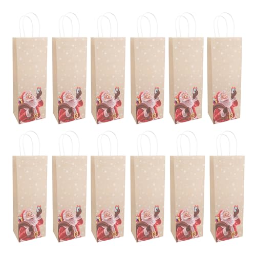 Idena 30511 -12 - Flaschentaschen Weihnachten Santa, 12 Stück, Geschenktaschen in der Größe 12 x 9 x 36 cm, Papiertüten Weihnachten, Wichtel mit Weihnachtsbaum Idena 30511 -12 - Flaschentaschen Weihnachten Santa, 12 Stück, Geschenktaschen in der Größe 12 x 9 x 36 cm, Papiertüten Weihnachten, Wichtel mit Weihnachtsbaum von Idena