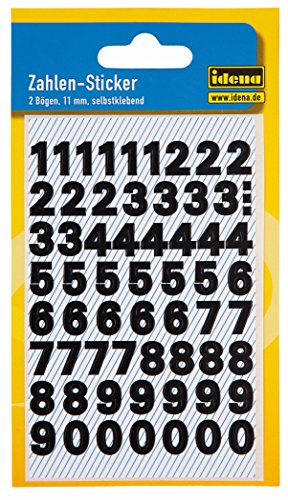 Idena 310158 - Schmuck-Etiketten, Zahlen, 11 mm, 2 Bogen, schwarz, 1 Set Idena 310158 - Schmuck-Etiketten, Zahlen, 11 mm, 2 Bogen, schwarz, 1 Set von Idena