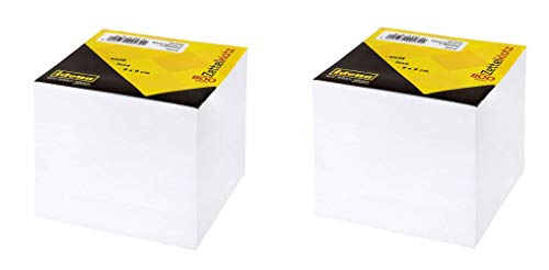 Idena 311003 - Zettelklotz, 9 x 9 x 9 cm, 800 Blatt (Zettelklotz (Weiß), 2er Pack) von Idena