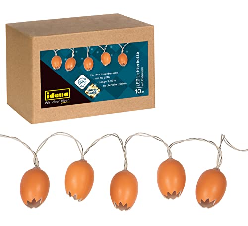 Idena 31245 - LED Lichterkette Ostern mit 10 warm-weißen LED in naturgetreuen, braunen Oster-Eiern, batteriebetrieben, mit 6 Stunden Timer Funktion, ca. 1,2 m lang, als Deko zur Osterzeit Idena 31245 - LED Lichterkette Ostern mit 10 warm-weißen LED in naturgetreuen, braunen Oster-Eiern, batteriebetrieben, mit 6 Stunden Timer Funktion, ca. 1,2 m lang, als Deko zur Osterzeit von Idena