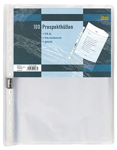 Idena 376002 Prospekthülle (DIN A4, 1000 Stück, genarbt) von Idena