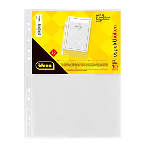 Idena 376004 - Prospekthülle DIN A4 Format, genarbt, 60µ, 10 Stück Idena 376004 - Prospekthülle DIN A4 Format, genarbt, 60µ, 10 Stück von Idena
