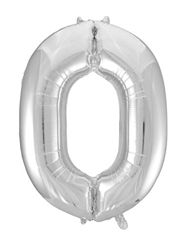 Idena 38225 - Folienballon Zahl, Größe ca. 75 x 110 cm, Silber, ungefüllt, für Helium und Luft geeignet, Zahlenballon, Lebensjahr, Jubiläum, Geburtstag, Geschenk, Dekoration, Party Idena 38225 - Folienballon Zahl, Größe ca. 75 x 110 cm, Silber, ungefüllt, für Helium und Luft geeignet, Zahlenballon, Lebensjahr, Jubiläum, Geburtstag, Geschenk, Dekoration, Party von Idena