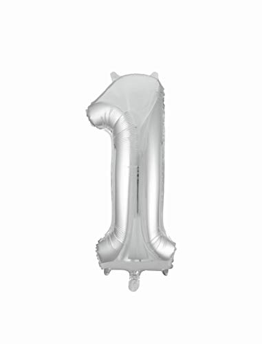 Idena 38226 - Folienballon Zahl, Größe ca. 40 x 100 cm, Silber, ungefüllt, für Helium und Luft geeignet, Zahlenballon, Lebensjahr, Jubiläum, Geburtstag, Geschenk, Dekoration, Party Idena 38226 - Folienballon Zahl, Größe ca. 40 x 100 cm, Silber, ungefüllt, für Helium und Luft geeignet, Zahlenballon, Lebensjahr, Jubiläum, Geburtstag, Geschenk, Dekoration, Party von Idena