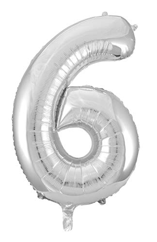Idena 38231 - Folienballon Zahl, Größe ca. 70 x 105 cm, Silber, ungefüllt, für Helium und Luft geeignet, Zahlenballon, Lebensjahr, Jubiläum, Geburtstag, Geschenk, Dekoration, Party Idena 38231 - Folienballon Zahl, Größe ca. 70 x 105 cm, Silber, ungefüllt, für Helium und Luft geeignet, Zahlenballon, Lebensjahr, Jubiläum, Geburtstag, Geschenk, Dekoration, Party von Idena