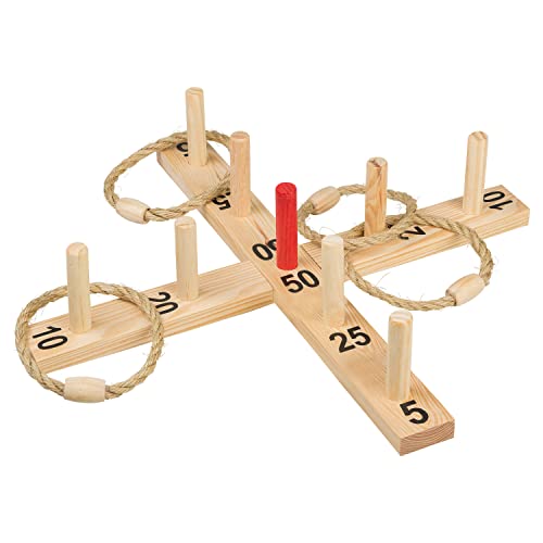 Idena 40199 - Ringwurf-Spiel aus Holz mit 9 Spielstäben und 4 Ringen aus Sisal, Geschicklichkeits-Spiel für Kinder und Erwachsene, beliebtes Outdoor-Sportspiel für den Sommer, im Garten oder Park Idena 40199 - Ringwurf-Spiel aus Holz mit 9 Spielstäben und 4 Ringen aus Sisal, Geschicklichkeits-Spiel für Kinder und Erwachsene, beliebtes Outdoor-Sportspiel für den Sommer, im Garten oder Park von Idena