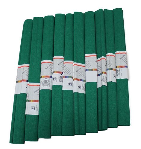 Idena 617157 - Krepppapier 10 Rollen 50 x 250 cm moosgrün von Idena