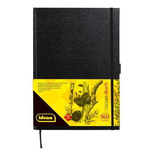 Idena 63142 - Skizzenbuch, A4, blanko, 80 Blatt, 110 g/m², Hardcover in Schwarz Idena 63142 - Skizzenbuch, A4, blanko, 80 Blatt, 110 g/m², Hardcover in Schwarz von Idena