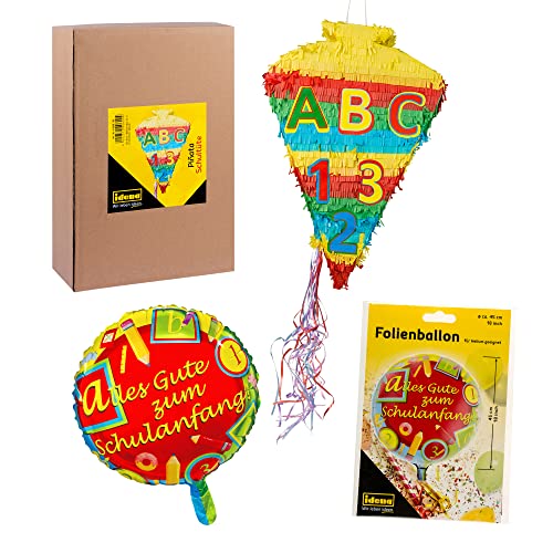 Idena 90012 - Pinata Schultüte & Folienballon Schulanfang, Einschulung, Schulstart, Dekoration, Geschenk Idena 90012 - Pinata Schultüte & Folienballon Schulanfang, Einschulung, Schulstart, Dekoration, Geschenk von Idena