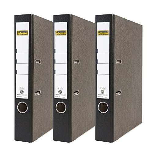 Idena 90082 - Ordner für DIN A4, 5 cm schmal, Wolkenmarmor, schwarz, 3 Stück Idena 90082 - Ordner für DIN A4, 5 cm schmal, Wolkenmarmor, schwarz, 3 Stück von Idena
