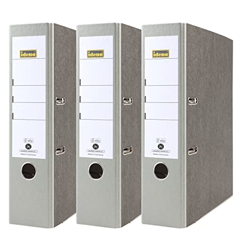 Idena 90084 - Ordner für DIN A4, 8 cm breit, Wolkenmarmor, grau, 3 Stück Idena 90084 - Ordner für DIN A4, 8 cm breit, Wolkenmarmor, grau, 3 Stück von Idena