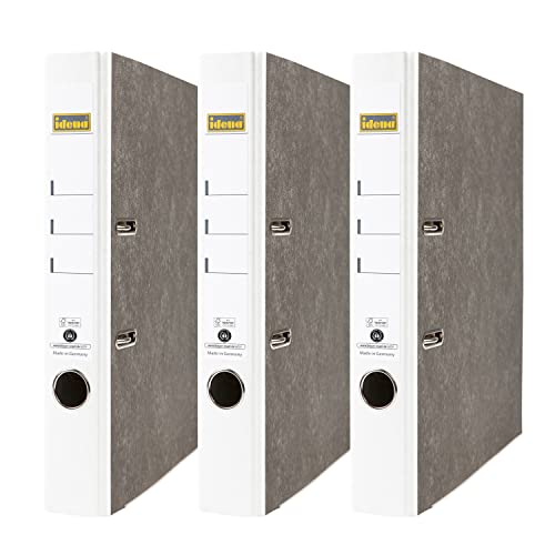 Idena 90085 - Ordner für DIN A4, 5 cm schmal, Wolkenmarmor, weiß, 3 Stück Idena 90085 - Ordner für DIN A4, 5 cm schmal, Wolkenmarmor, weiß, 3 Stück von Idena