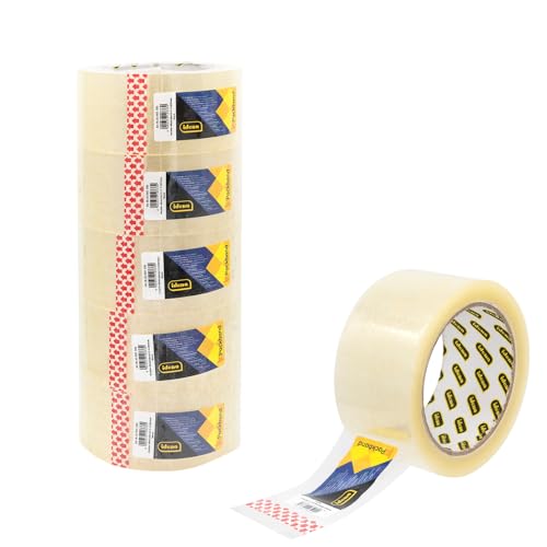 Idena 90130 - Klebeband transparent, 50 mm x 66 m, 6 Rollen geräuscharmes Paketband, ideal für Umzug und Versand Idena 90130 - Klebeband transparent, 50 mm x 66 m, 6 Rollen geräuscharmes Paketband, ideal für Umzug und Versand von Idena