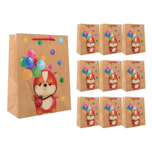 Idena 90242 - Geschenktüten Happy Birthday Teddybär, 10 Stück, Geschenktaschen in der Größe 18 x 23 x 8 cm, Papiertüten mit Teddy und Luftballons Idena 90242 - Geschenktüten Happy Birthday Teddybär, 10 Stück, Geschenktaschen in der Größe 18 x 23 x 8 cm, Papiertüten mit Teddy und Luftballons von Idena