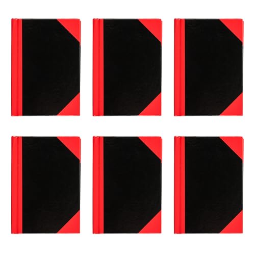 Idena 90368 - Notizbuch A7, 6 Stück, Kladde kariert mit 96 Blatt, 70 g/m², Hardcover Einband in Rot-Schwarz Idena 90368 - Notizbuch A7, 6 Stück, Kladde kariert mit 96 Blatt, 70 g/m², Hardcover Einband in Rot-Schwarz von Idena