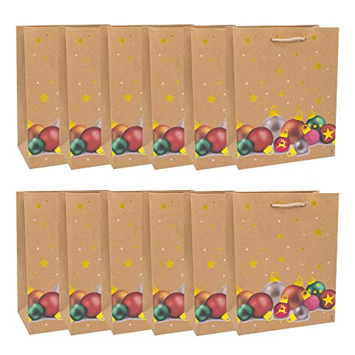 Idena 90802 - Geschenktüten Weihnachten Baumkugeln, 12 Stück, 26 x 32 x 12 cm, Papiertüten, Geschenktaschen Idena 90802 - Geschenktüten Weihnachten Baumkugeln, 12 Stück, 26 x 32 x 12 cm, Papiertüten, Geschenktaschen von Idena