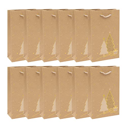Idena 90804 - Geschenktüten Weihnachtsbaum, 12 Stück, 11 x 18 x 5 cm, Papiertüten, Geschenktaschen Go-Tree von Idena