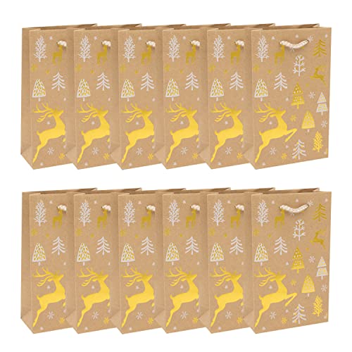 Idena 90806 - Geschenktüten Rentier, 12 Stück, 11 x 18 x 5 cm, Papiertüten, Geschenktaschen Go-Ren von Idena