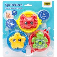 Idena Badespielzeug Spritztiere mit Schwimmring mehrfarbig Idena Badespielzeug Spritztiere mit Schwimmring mehrfarbig von Idena