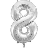Idena Folienballon Zahl 8 silber, 1 St. Idena Folienballon Zahl 8 silber, 1 St. von Idena