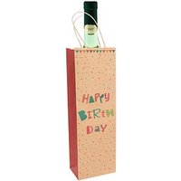 Idena Geschenktüte für Flaschen Geburstag Motiv 10,0 x 39,0 cm, 1 St. von Idena