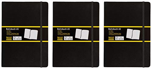 Idena Notizbuch (A5 | 3er Pack, kariert) von Idena