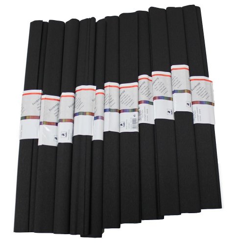Unbekannt 10 Rollen einfarbiges Deko - Krepppapier, 250x50cm Unbekannt 10 Rollen einfarbiges Deko - Krepppapier, 250x50cm von Idena