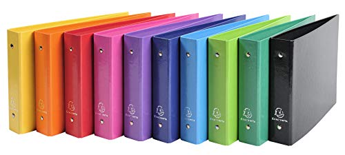 Exacompta 829E 10er Pack Ringbuch Iderama DIN A5 quer aus Karton mit Kunststoffbezug mit 2 Ringen 35 mm breit farbig sortiert ideal für Schule und Büro Ringhefter Ringordner Ringbuchordner Exacompta 829E 10er Pack Ringbuch Iderama DIN A5 quer aus Karton mit Kunststoffbezug mit 2 Ringen 35 mm breit farbig sortiert ideal für Schule und Büro Ringhefter Ringordner Ringbuchordner von Exacompta