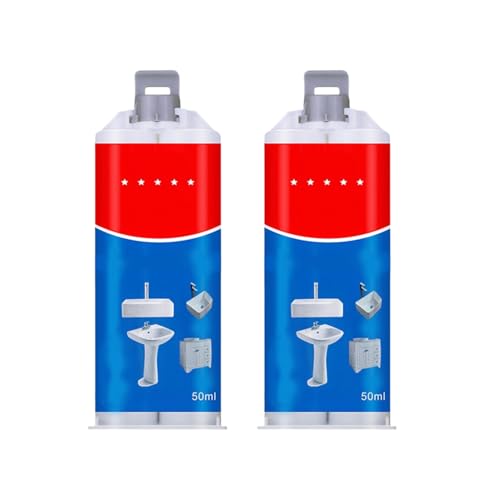 Reparaturpaste für Keramikfliesen | Reparaturkleber für Keramikfliesen | Porzellan Risse Reparatur Set | Rissfüller Spanspachtelpaste | Reparaturpaste für Fliesen und Marmor (2 Stück) von Idezek