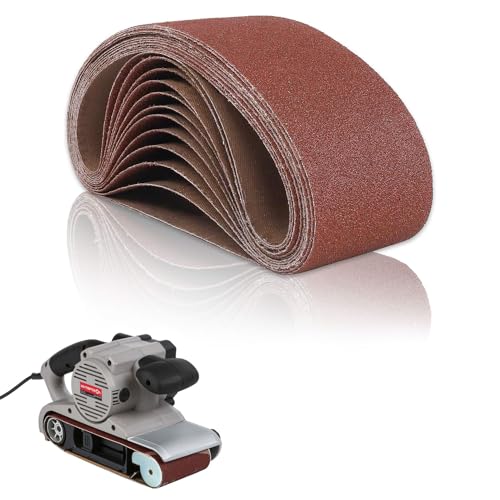 Idota 15 Stück Schleifbänder 75x533 mm, Gewebe-Schleifbänder je 3 x Korn 80/120/150/240/400 Kompatibel für Bandschleifer Schleifbänder zum Schleifen Feilen Schärfen und Entrosten Idota 15 Stück Schleifbänder 75x533 mm, Gewebe-Schleifbänder je 3 x Korn 80/120/150/240/400 Kompatibel für Bandschleifer Schleifbänder zum Schleifen Feilen Schärfen und Entrosten von Idota