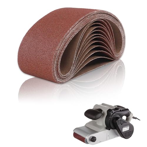 Idota 15 Stück Schleifbänder 75x533 mm, Schleifband Set je 3 x Korn 80/120/150/240/400 Kompatibel für Bandschleifer Schleifbänder zum Schleifen Feilen Schärfen und Entrosten von Holz/Metall/Farbe Idota 15 Stück Schleifbänder 75x533 mm, Schleifband Set je 3 x Korn 80/120/150/240/400 Kompatibel für Bandschleifer Schleifbänder zum Schleifen Feilen Schärfen und Entrosten von Holz/Metall/Farbe von Idota