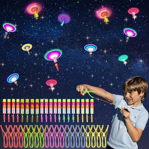 Idota Geburtstag Mitgebsel Propeller Spielzeug 20 Pcs, Helikopter Fliegen Spielzeug Leuchtspielzeug Party Mitgebsel, Mitbringsel Kinder 10 Jahre, Kindergeburtstag Gastgeschenke Tombola Preise (Grün) von Idota