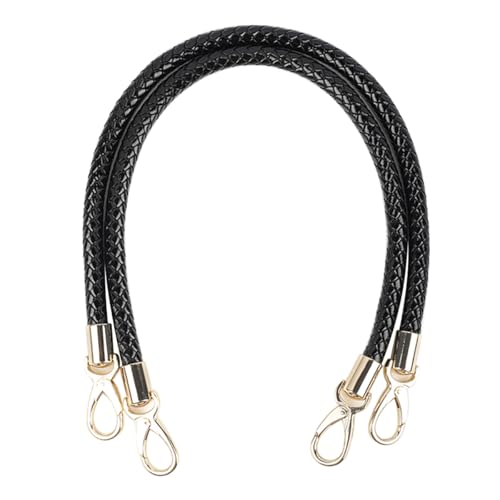 Ieron 2 Stück 60 cm Taschengriffe DIY Handtasche Ersatzgriff geflochtene Schultergurte (schwarz) von Ieron
