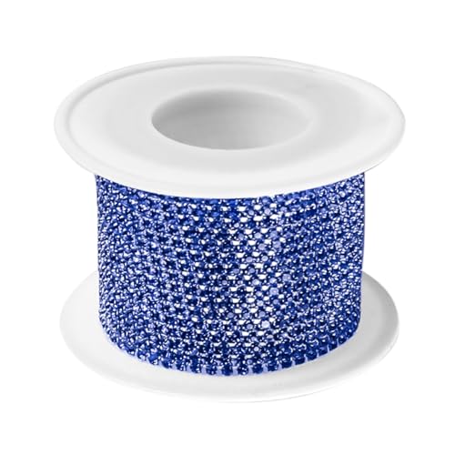 Ieron Strassbesatz, Kristall-Strasskettenbesatz, Strassbandrolle, Strassstreifen zum Nähen, Basteln, Schmuck, Hochzeitstorte, Kleidung, DIY (blau) von Ieron