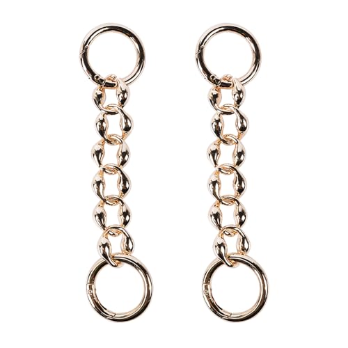 Ieron Stück Taschenketten, hellgoldene Taschenverlängerungsketten, 16 cm, Geldbörsenkette, Metall-Umhängetaschen-Gurtverlängerung mit Federringen für Geldbörse, Clutch, Handtasche von Ieron