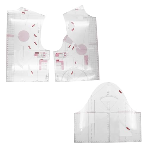 Ieron 1:1-Linealset für Modedesign zum Zeichnen von Bekleidung, für den Unterricht von Schülern, für Bekleidungsprototypen (3-teilig) von Ieron