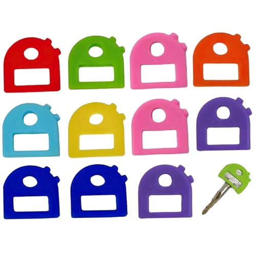 11PCS-Schlüsselabdeckungen, dehnbare Silikonschlüsselkennungen, 1x1 Farbkenner farbcodierte ID-Etiketten für Standard-Flat-House-Tasten, Tags mit Etiketten 11PCS-Schlüsselabdeckungen, dehnbare Silikonschlüsselkennungen, 1x1 Farbkenner farbcodierte ID-Etiketten für Standard-Flat-House-Tasten, Tags mit Etiketten von Iewroyt